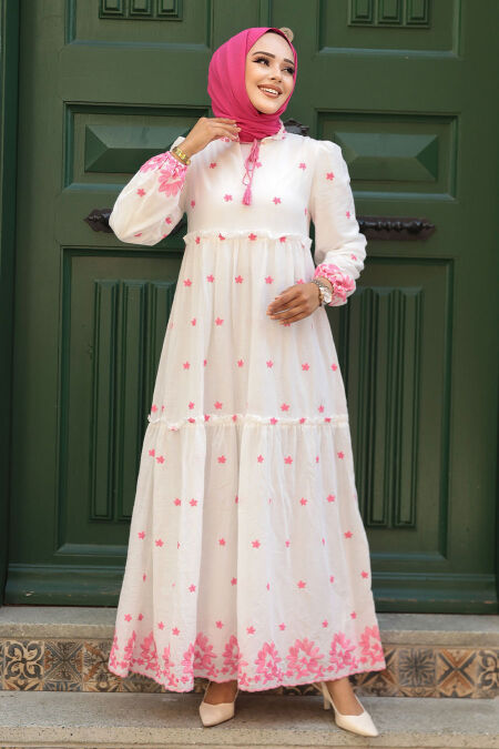  Pink Long Dress 1381P