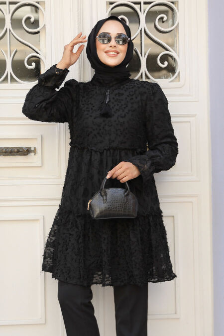 Modest Black Tunic 13921S