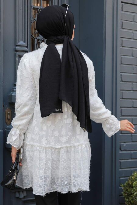 Modest White Tunic 13921B