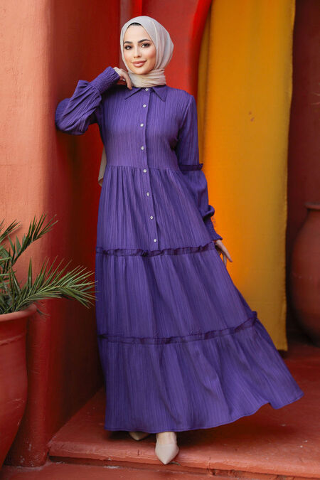 Purple Modest Long Dress 4421MOR