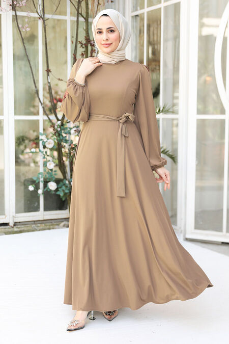 Modest Mink Dress For Plus Size 23101V