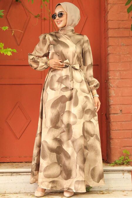 Modest Mink Long Sleeve Dress 23424V