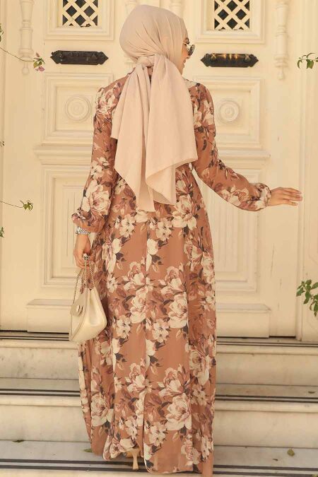 Sunuff Colored Hijab Dress 279014TB