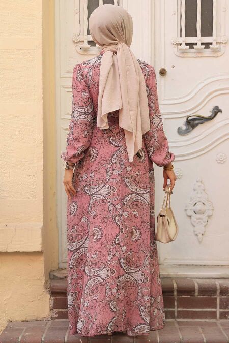  Powder Pink Long Sleeve Dress 279081PD