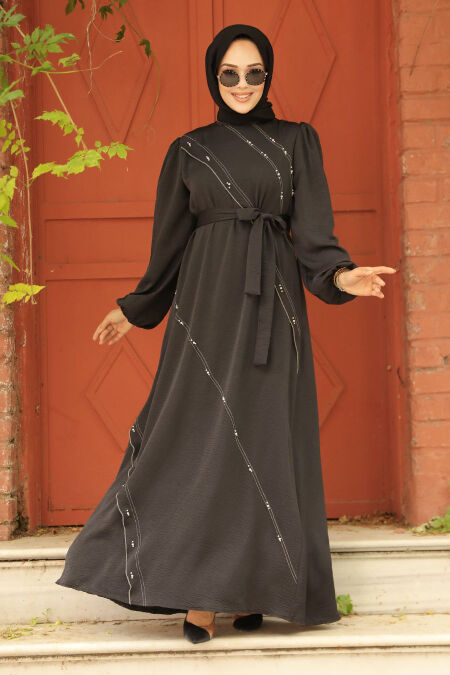  Black Long Sleeve Dress 342600S