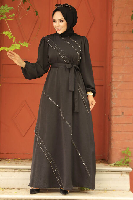  Black Long Sleeve Dress 342600S