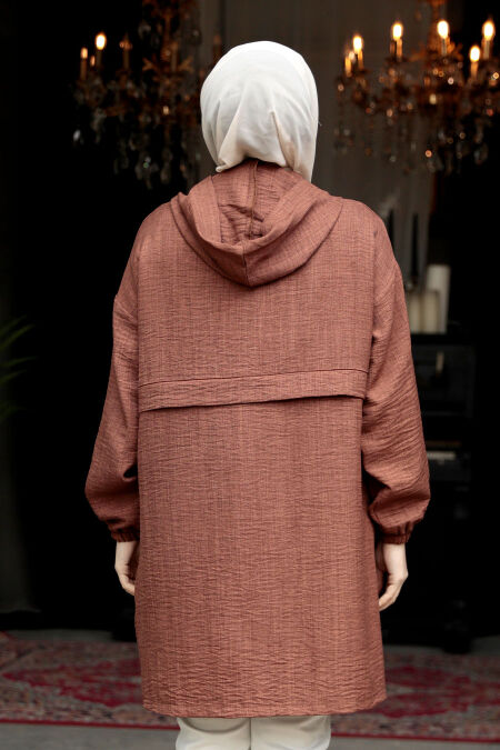 Modest Brown For Women Coat 6686KH