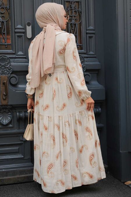 Brown Hijab Dress 10302KH