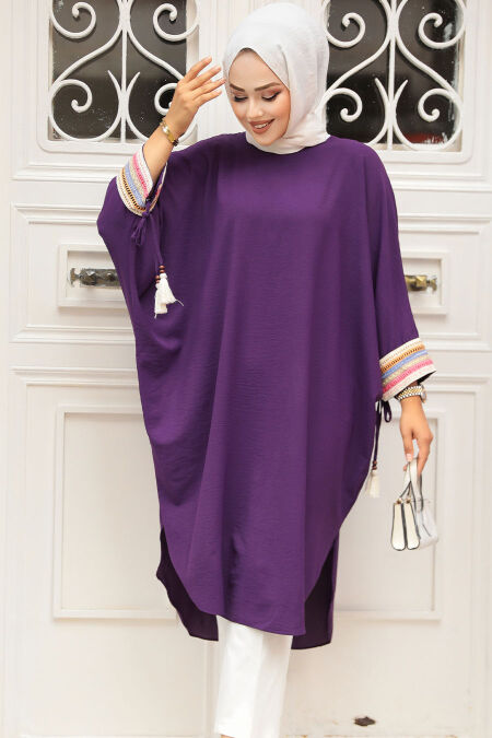 Modest Plum Color Tunic 210061MU