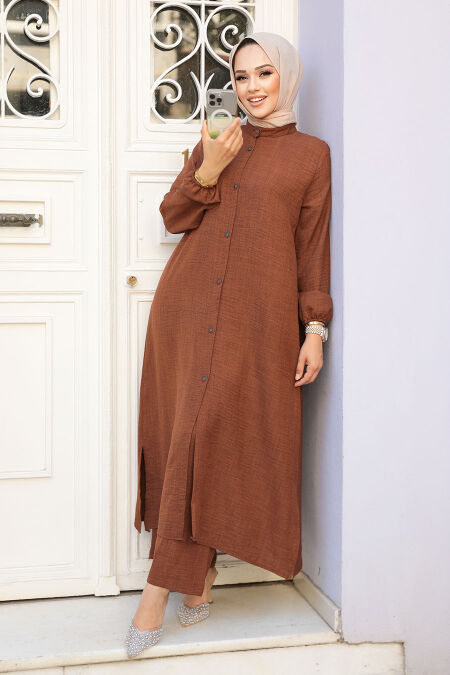 Modest Brown Dual Suit 19017KH