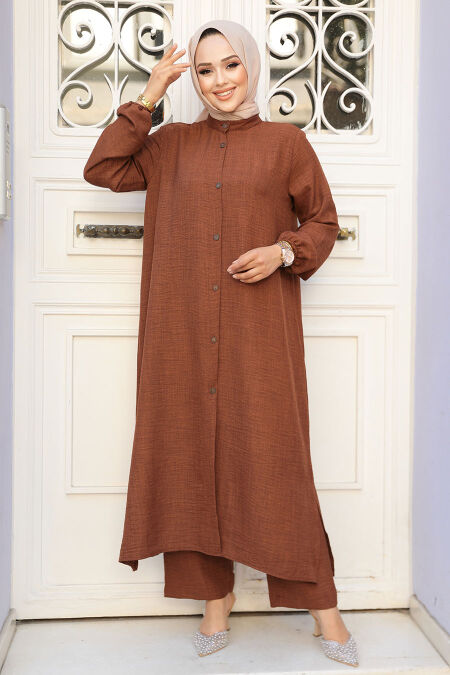 Modest Brown Dual Suit 19017KH