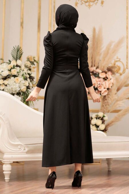 Black Hijab Dress 554S