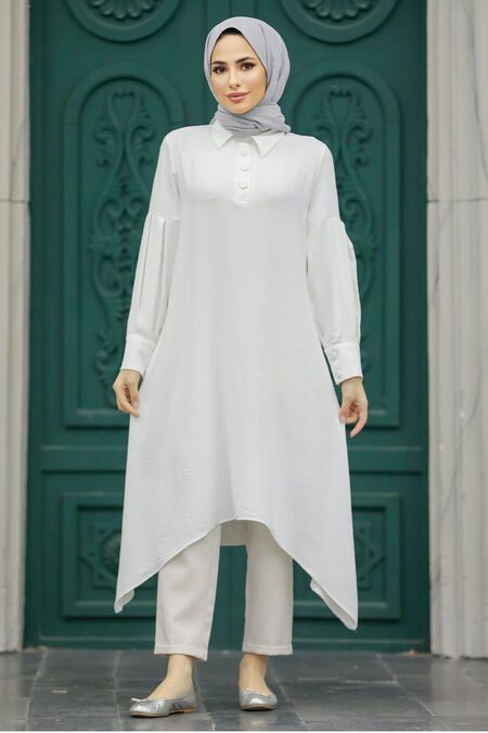  Ecru Islamic Clothing Tunic 615E