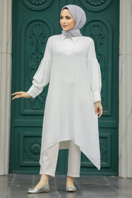  Ecru Islamic Clothing Tunic 615E