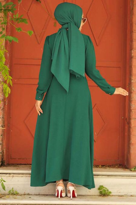 Modest Green Maxi Dress 6621Y