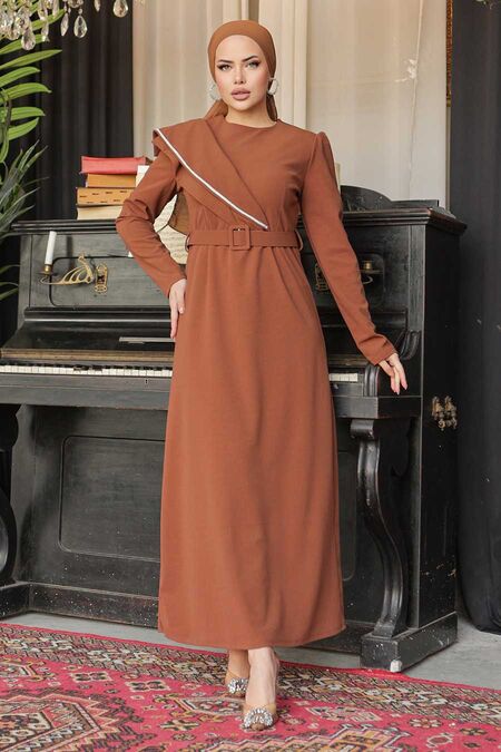  Brown Modest Prom Dress 664KH