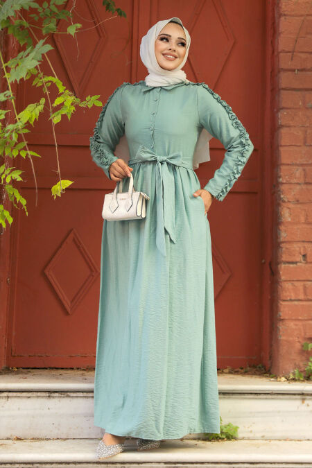 Mint Hijab Dress 3434MINT