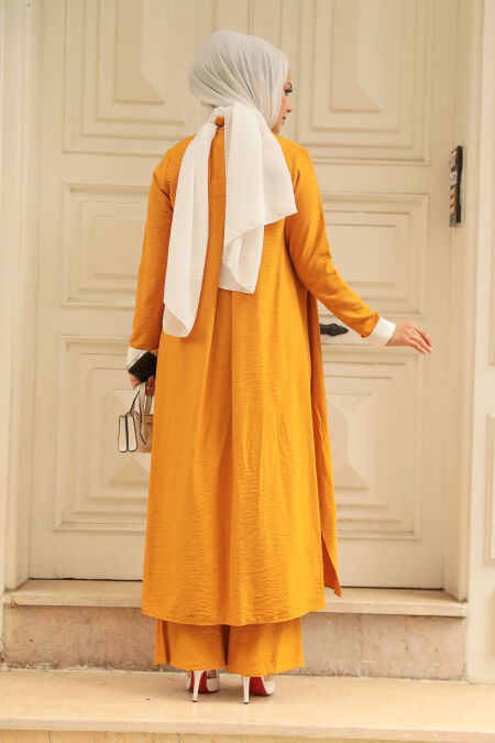 Mustard Hijab Triple Suit 5223HR