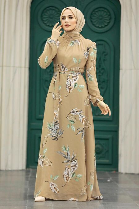  Biscuit Muslim Long Dress Style 279316BS