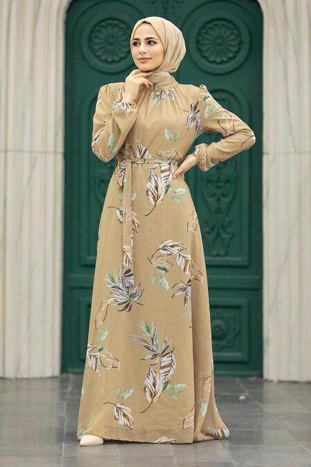  Biscuit Muslim Long Dress Style 279316BS