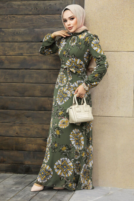  Khaki Muslim Dress 279320HK