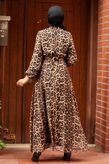 Leopard Hijab Dress 30502LP