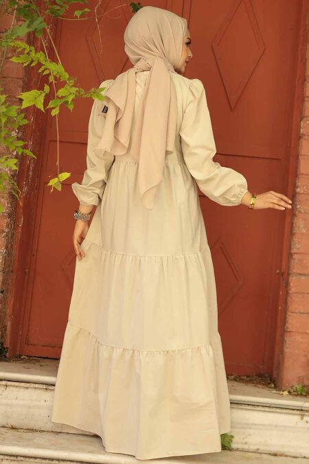 Cream Women Dress 57345KR