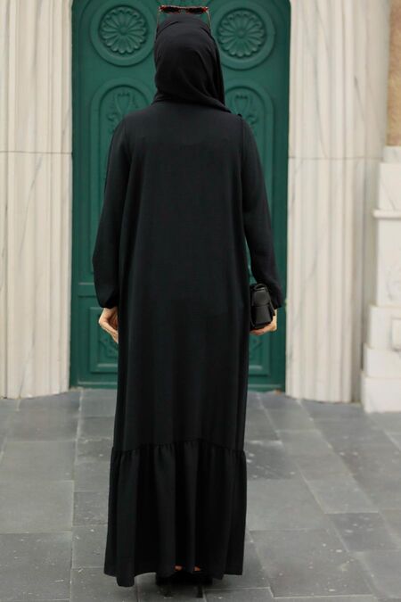 Black Hijab Dress 7681S