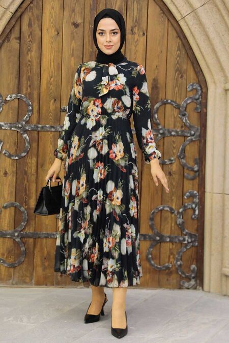 Black Hijab Dress 50191S