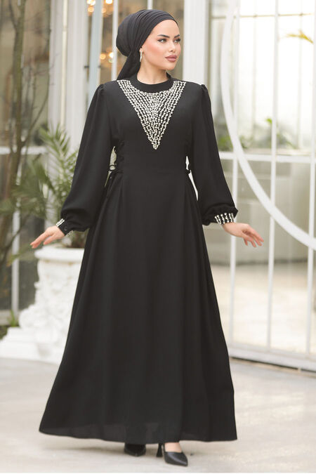 Black Modest Prom Dresses 10641S