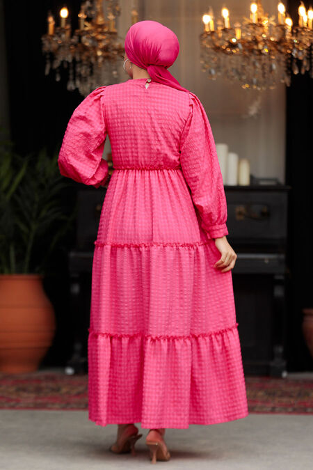  Fuchsia Modest Summer Dress 3033F