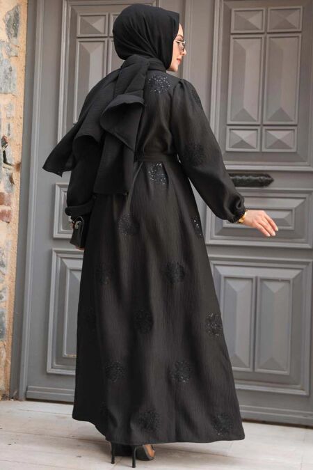 Black Modest Maxi Dress 30442S