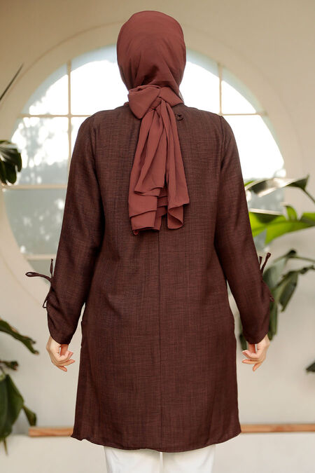 Brown Modest Tunic 41281KH