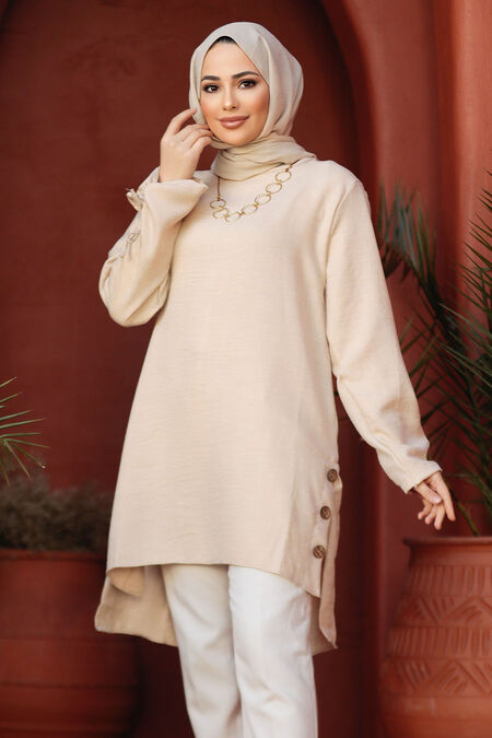 Beige Modest Tunic 41281BEJ